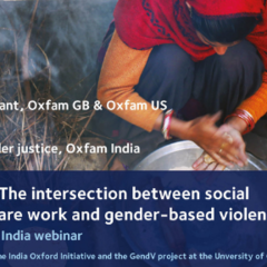 ODID Oxfam Webinar: Time to Care: the intersection between social norms, unpaid care work and gender-based violence